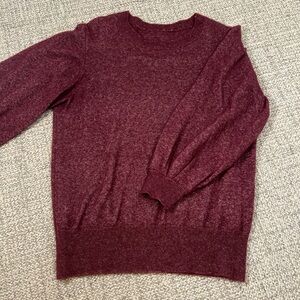 Women’s Burgundy Balloon-Sleeve Sweater
